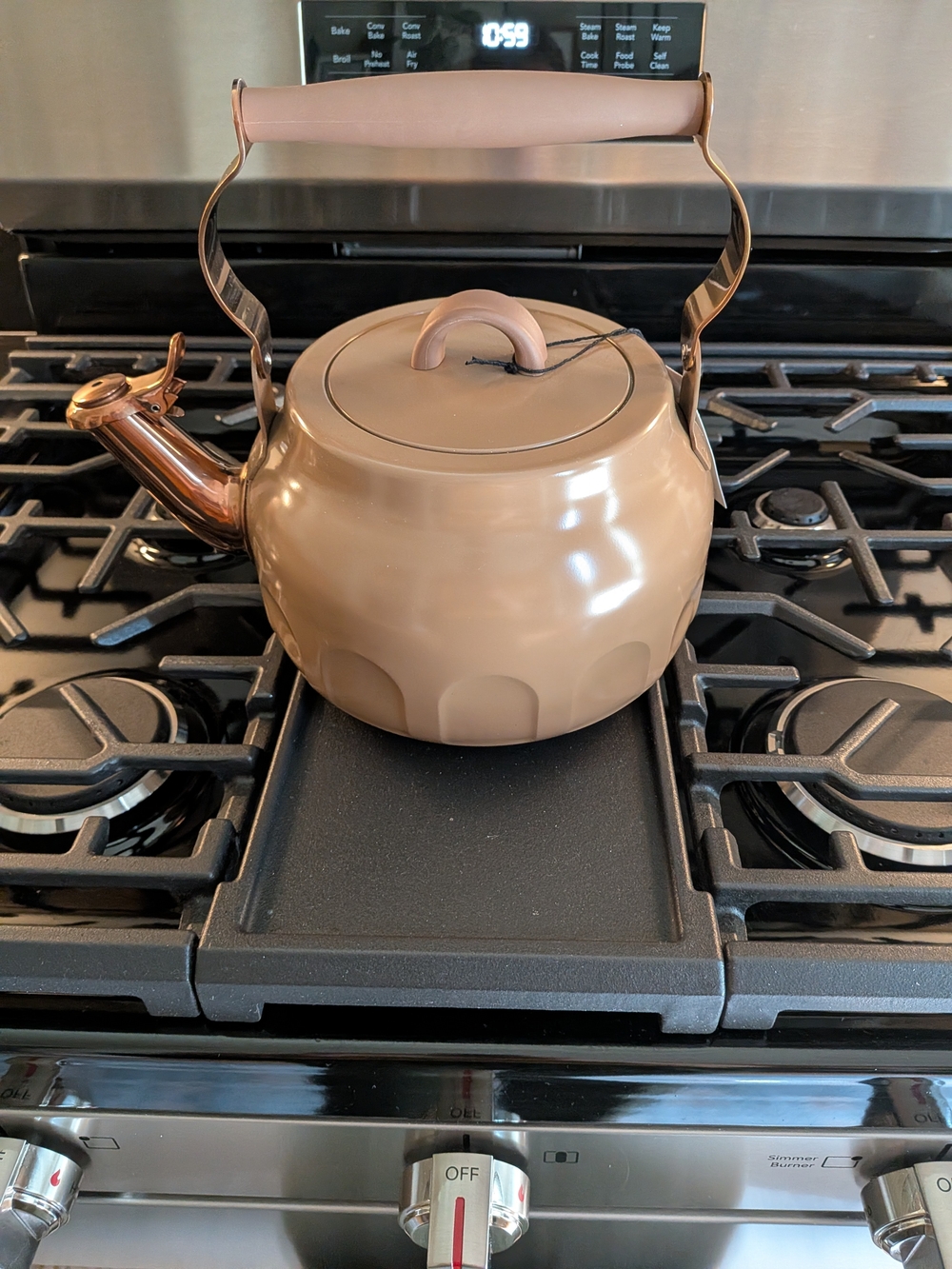 Heath and Hand Classic Matte Brown Stovetop Tea Kettle with Handle
